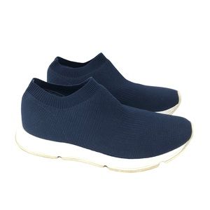 VINCE Blue Sock Bootie Slip On Sneakers